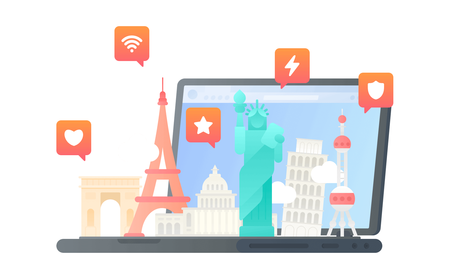 在福克兰连接到中国的代理 - 海龟VPN